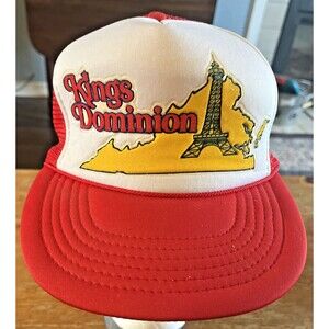 Kings Dominion Baseball Hat Vintage Mesh Snapback Trucker Theme Amusement Park